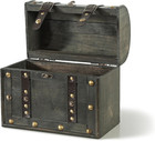 Wellington Wooden Treasure Chest Trunk With Handle - 10 2  X 5 9  X 9   Antique 