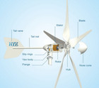 Hurricane Hye Hy-1000l 24v 1000w 24v Wind Turbine Kit 5 Blade Flange Connection