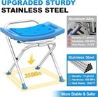 Upgraded Folding Shower Chair  Stainless Steel Foldable Seat For Blue 