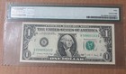 1988  1 Federal Reserve Note Pmg 50 Ink Smear Error New York Fr 1914-b Certified