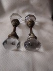 Antique Beveled Glass Doorknobs Set Of 2 Door Hardware Victorian Style
