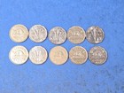 Lot 10 Circulated Canadian George Vi Nickles Random Dates From 1937 To 1952