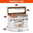 Coffee Bar Sideboard Buffet Kitchen Liquor Cabinet Storage With Charging Station