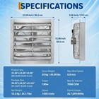 7000cfm Shutter Exhaust Fan 30in Wall Mounted Louver Vent Shop Device