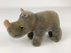 Rare Vintage 1950s Steiff Mini Mohair 6  Rhinoceros Rhino Stuffed Plush Germany