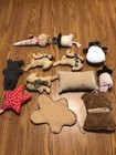 Christmas Tree Ornaments  lot Of 12 Primitive 