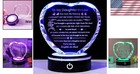 Heart Crystal Keepsake With Led Base For Daughter-in-law
