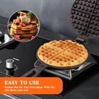 7  Cast Iron Waffle Cookware 2pc Hinged Non Electric Waffle Pan Stovetop