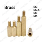 M2 M2 5 M3 M4 Male-female Brass Hex Column Standoff Support Spacer Pillar