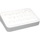 3 White Faux Leather 11 Slot Ring Display Stands 6 1 4 