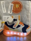 Yeskis Toddler Boy Girl Light Up Shoes Size 5 Led Flashing Orange Blue Gray New