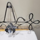 Plate Rack Wall Display Picture Frame Holder 38  Gray Metal Grapevine Scroll