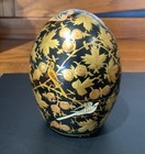 Vtg Kashmir Handmade Lacquer Papier-m  ch   Egg W evans Usa Table Lighter Works