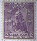 Travelstamps 1899 Nicaragua Stamps Scott  119  Mint  Og  Hinged 2 Pesos Mogh