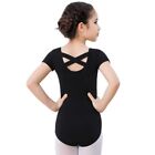 Leotards For Girls Leotard Toddler Short Sleeve Crisscross Back Black