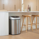 Nine Stars 21 Gallon Motion Sensor Trash Can Stainless Steel Silver