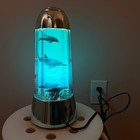 Vintage 1990s Animated Lamp Under The Sea Dolphins Night Light 14x6  No Box