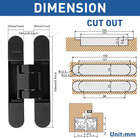 6inch Hidden Door Hinges Invisible Hinges Concealed Hinge Zinc Alloy 180 Degree 