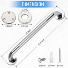 2 Pcs Shower Grab Bars For Seniors  16 Inch Anti Slip Shower Handle  Stainless S