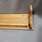 Oak Wall Decor Shelf 20  Wood Display Ledge Guard Rail Country Farmhouse Rustic