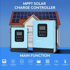 120a Mppt Solar Charge Controller For 12v-96v Battery Regulator Max pv 230vdc In