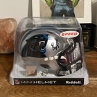 Baker Mayfield Nfl Carolina Panthers Signed Autographed Silver Mini Helmet Jsa