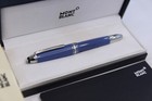 Montblanc Blue Silver-coated Rollerball Pen Special Edition-luxury Pen New 2025