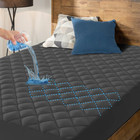 Waterproof Mattress Pad Protector Quilted Matress Cover Noiseless Fitted Deep