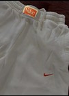 Nike Boys Size Large Sweatpants- Like New Condition Ivory With Orange Accents