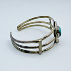 Vintage Native American Sterling Silver Turquoise Cuff Bracelet 