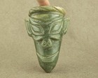Shang Dynasty Hand Carved Strange Face Chinese Old Antique Jade Human Face Mask