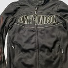 Harley Davidson Motorcycle Riding Gear Jacket Flames Men   s S Mesh Double Sided