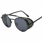 Steampunk Vintage Sunglasses Side Shield Men Women Round Metal Glasses Eyewear