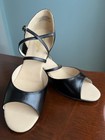 Women s Ballroom Shoe Capezio Style Eva Sd01 Flared 2  Heel New Blk