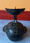 Antique Bronze  Oil Lamp Candle Holder  han Dynasty Style  Japan Rare 1921-1930s