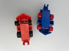 Wooden Red Train Set Vintage Mattel 1972 Plus Wooden Blue Train W  Cars trucks 