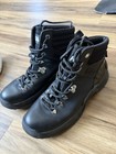 Karl Lagerfeld Black Leather Lace-up Ankle Hiking Boots Round Toe Logo 8