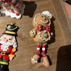 Lot Of 7 Vintage Christmas Tree Ornaments Holiday Seasonal Santa Tree Plastic
