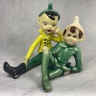 Cool Vintage Hand-painted Ceramic Pixies elves Holland Mold Co    Nice 