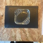 Art Deco Square Ashtray Crystal-clear Glass 4 5    Vintage