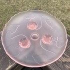 Antique Lancaster Frosted Pink Jubilee Elegant Glass 3 Footed 7-3 4    Cake Plate