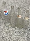 Lot Of 4 Vintage Pepsi Cola Glass Swirl Bottles Return For Deposit 50s 60s 70s