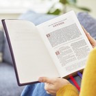 Nkjv Large Print Reference Bible  Purple Leathersoft  Red Letter  Comfort   