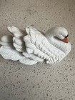 Large Royal Heritage White Swan Ceramic Figurine 12    Vintage Taiwan Planter