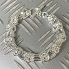 Mexican Silver 925 Double Chain Bracelet Vintage Men s Jewelry 20cm