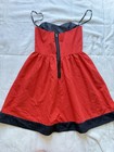 Thread Social Vintage Retro Fit   Flare Strapless Mini Dress Red Black Size 2