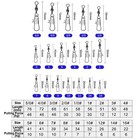100pcs Size 7 Fishing Snap Swivels Barrel Swivel Carbon Steel Interlock