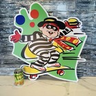      Vintage Mcdonalds Sign Americana Advertisement Hamburglar