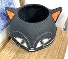 Ashland Black Cat Paper Mache Candy Bowl Halloween Vintage Spirits Collection