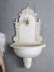 Wall Fountain Antique White Garden Renaissance Shabby Aluminium Basin